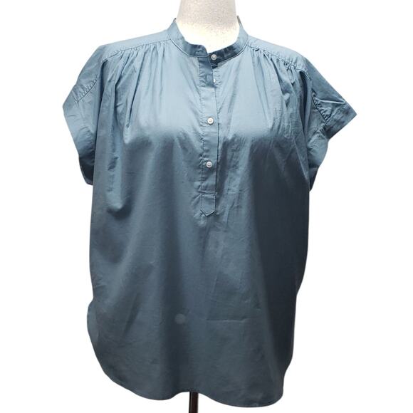 Universal Thread Periwinkle Blue Blouse XL Cap Sleeve Lightweight Cotton Top - Picture 1 of 9